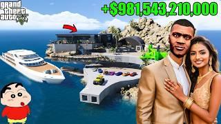 Franklin & Shinchan DO CHALLENGES FOR BILLIONAIRE WEDDING In GTA5 || SumitOP Extra