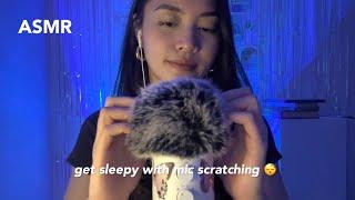 ASMR - mic scratching, mic blowing  & scalp check on mic