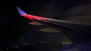 Delta Airlines Airbus A220-300 Nighttime Landing Into Houston (KIAH)(w/ ATC)