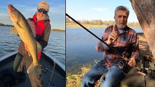 Al Lindner's Big Walleye Fall Fishing Day (Braid vs Mono)!