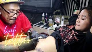 Tipis-tipis aja ya bang! / leaf tattoo on feminine