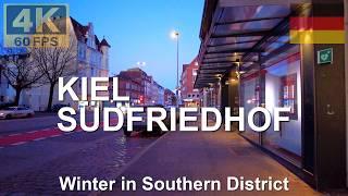 KIEL, Germany  in 4K | 2025 | Winter Walk through Südfriedhof District