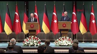 Cumhurbaşkanı Erdoğan  ve Olaf Scholz Ortak Açıklama Yaptı