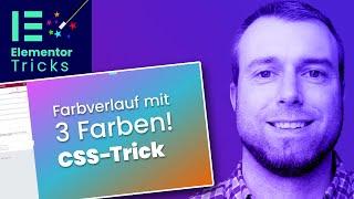 Elementor CSS Trick: Farbverlauf mit 3 Farben (kostenlos)