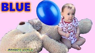 Baby Mango Play Teddy Bear On The Trampoline / Baby Mango Toysview / Learn Colors