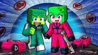 Die ROTE SOLDATIN hat Sich VERLIEBT in Mich in Squid Game ! in Minecraft!