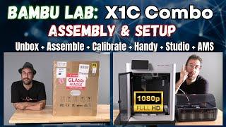 Bambu Lab X1C COMBO:  Complete Unboxing, Setup, Config, Calibrate, and Test Print - Handy & Studio!