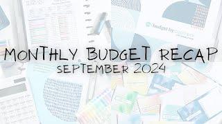 September 2024 Budget Recap | Budget by Paycheck Workbook | The Budget Mom