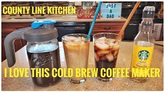 How To Make Great Tasting Cold Brew / Iced Coffee In Mason Jar COUNTY LINE KITCHEN COFFEE MAKER