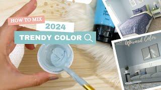 Trendy Color 2024 Paints for Wall/ How to mix blue gray paint /  #painting  #colortrend