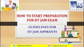 GUIDELINES 2 HOW TO START IIT JAM PREPARATION