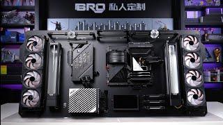 「BRO」4K Water Cooled PC Build BRO Custom Wall Ditched The Chassis.Do You Want This Wall?#pcbuild