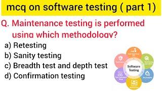 mcq on software testing | software testing mcq | software testing mcq questions and answers