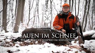 Sternstunde im Schnee: Sauen & Semprio - Krieghoff Inline Repetierer im Kreuzfeuer auf Drückjagd