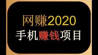 网赚2020，最新网络赚钱项目，一部手机就能赚钱的实战视频分享