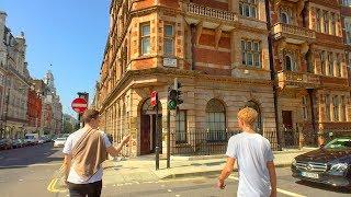 LONDON WALK up Harley Street from Oxford Circus and Cavendish Square | England