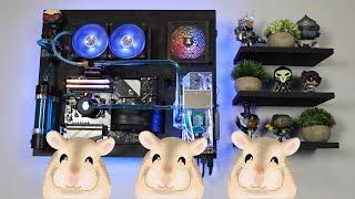 Water Cooled Wall Mounted PC Setup