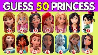 Guess Who's Singing ️| Top 50 Disney Song Quiz Challenge | Snow White, Moana, Elsa, Rapunzel