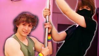 Slimecicle and Ranboo Learn How To Pole Dance