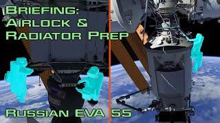 Briefing: Airlock & Radiator Prep: Prokopyev & Petelin - Russian EVA 55