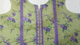 New neck design cutting and stitching | fabric patti neck design #neckdesign