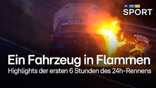 Ein Wagen steht in Flammen! Highlights der ersten 6 Stunden des 24h-Rennen | RTL Sport