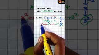 Completing The Square Method | Quadratic Equation | asH maths