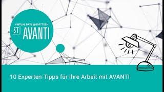 10 Experten Tipps für Ihre Arbeit mit AVANTI 2021