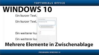 Mehrere Elemente in die Zwischenablage kopieren (Windows 10)