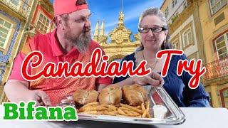 Canadians Try - Bifana ( Portuguese Sandwiches)