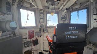 The Helicopter Control Booth on Battleship NJ: TOUR