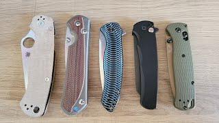 My Top 5 EDC Knives #spyderco #chrisreeve #weknife #protech #benchmade #shorts