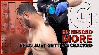 *HUGE CRACKS!* INSANE Chiropractic SESSION with Massage, Scraping and cupping! 