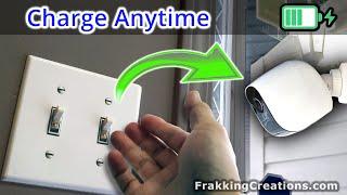 DIY external power for security camera - Charge wireless Security Cameras with light switch power