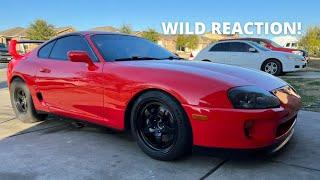 700HP Big Single Turbo MK4 Supra Ride Along Reactions