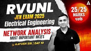 RVUNL JE 2025 | Network Analysis MCQs Day 10 | Electrical Engineering | By Aayush Sir