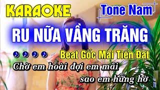 Ru Nửa Vầng Trăng Karaoke Tone Nam Nhạc Sống Rumba Hay Dễ Hát Beat Chuẩn Mai Tiến Đạt