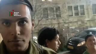 Israeli settlers attack a house Palestinian family atShuhada street in Hebron