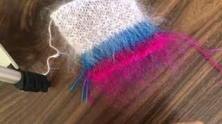 How To Brush Out Mohair Knitting Tutorial - The Knit Edit