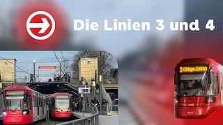 Die Linien 3 und 4 l #kvb  (Stadtbahn Köln)