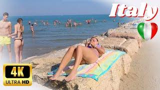 Beach Walk 4K ITALYSummer Seaside Walking | Italian Bikini Beach Fashion 4K60