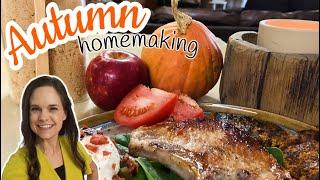 Fall cooking in the Appalachian MountainsMaple Chipotle Pork Chops, Smashed Potatoes, & Pumpkins