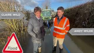 Multevo - Pothole repair machine used to clear flood from Shropshire roads