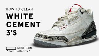 The BEST Way To Clean Air Jordan 3 White Cement With Reshoevn8r