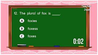 PLURAL NOUNS QUIZ Can you pass?| English with TEACHER JOAN