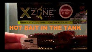 X ZONE Lures Adrenaline Craw tank test