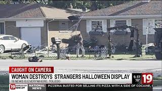 Ohio woman destroys $1,000 worth of strangers' Halloween decorations