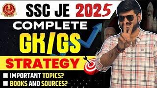 SSC JE 2025 GK GS Strategy | How to score 30+ in SSC JEN AND Other SSC EXAM ||Complete Booklist