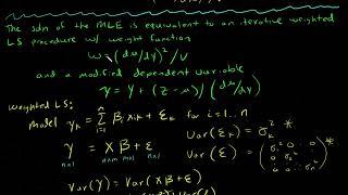 Nelder & Wedderburn 1972 - GLM - MLE - Equivalence to Weighted Least Squares - Part 1