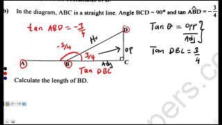 2022 G12 PAPER 1 TRIGONOMETRY GCE QUESTIO15B